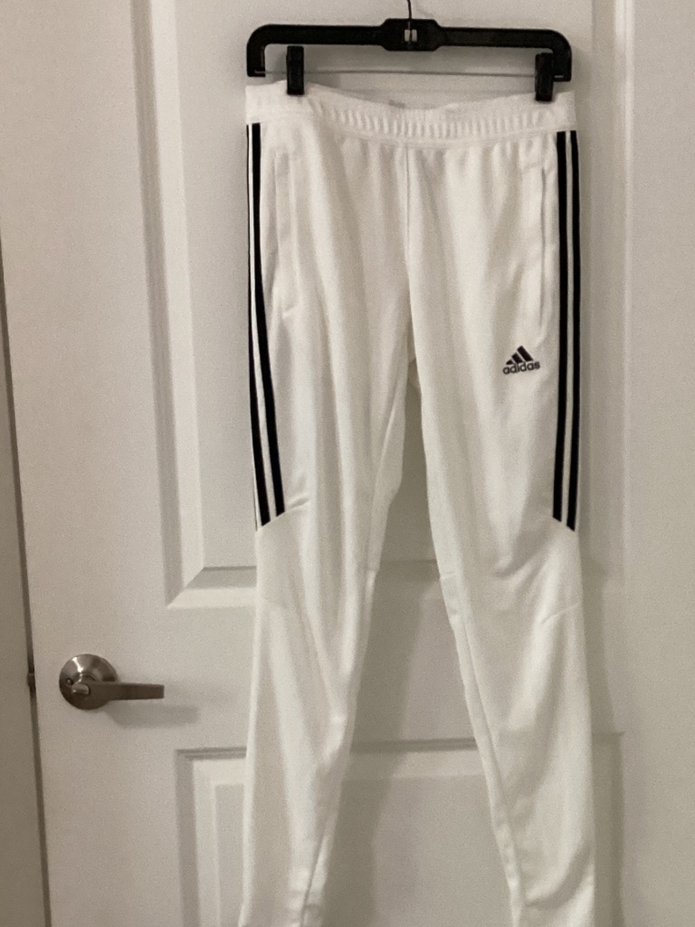 Adidas white/ black climacool soccer pants